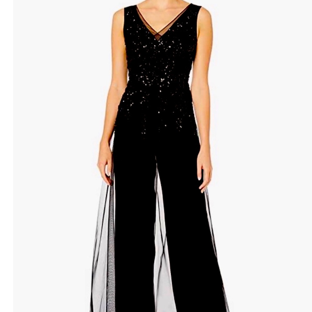 Adrianna Papell Sequined jumpsuit.